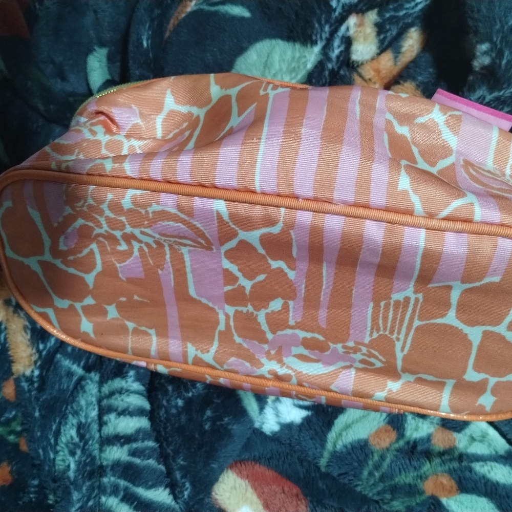 lilly Pulitzer for Target rare Giraffe travel toiletry train case Orange pink